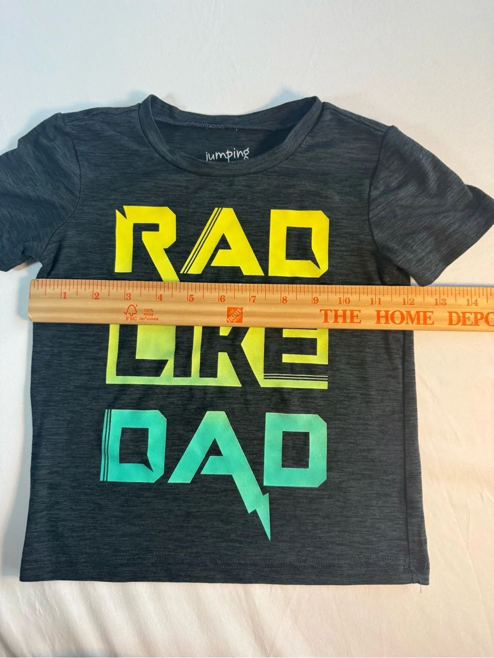 jumping beans Black Tee with Yellow & Teal 